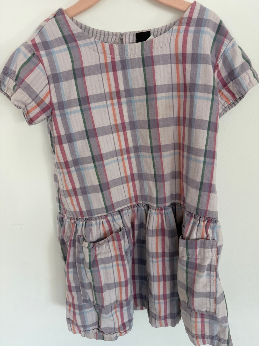 Tea Collection Striped Plaid Top in Pastel Multi